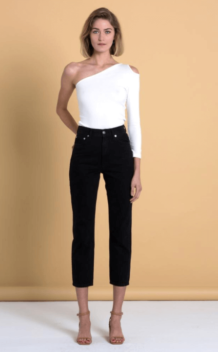 High Waist Rigid Slim Jeans