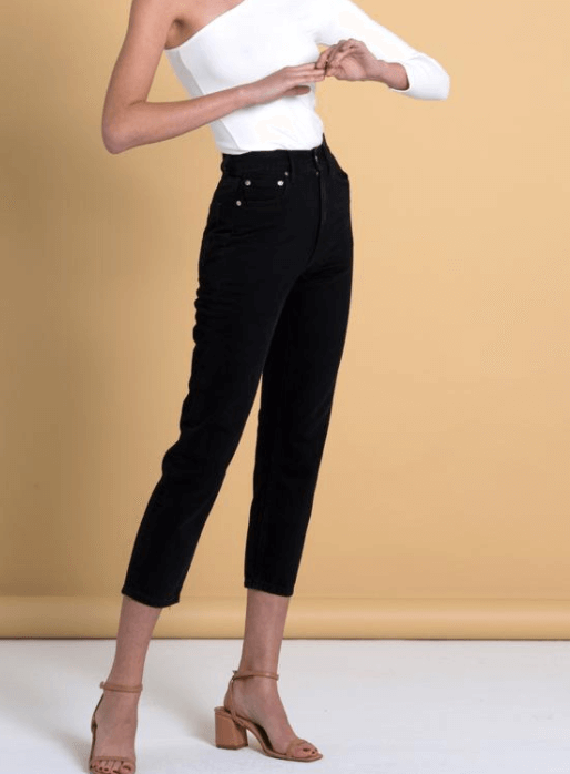 High Waist Rigid Slim Jeans