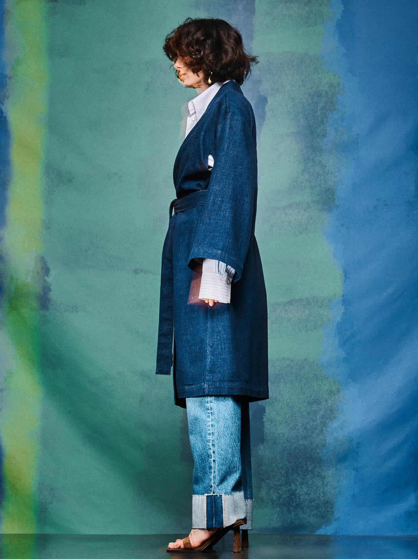 Kimono Sleeve Duster Dress