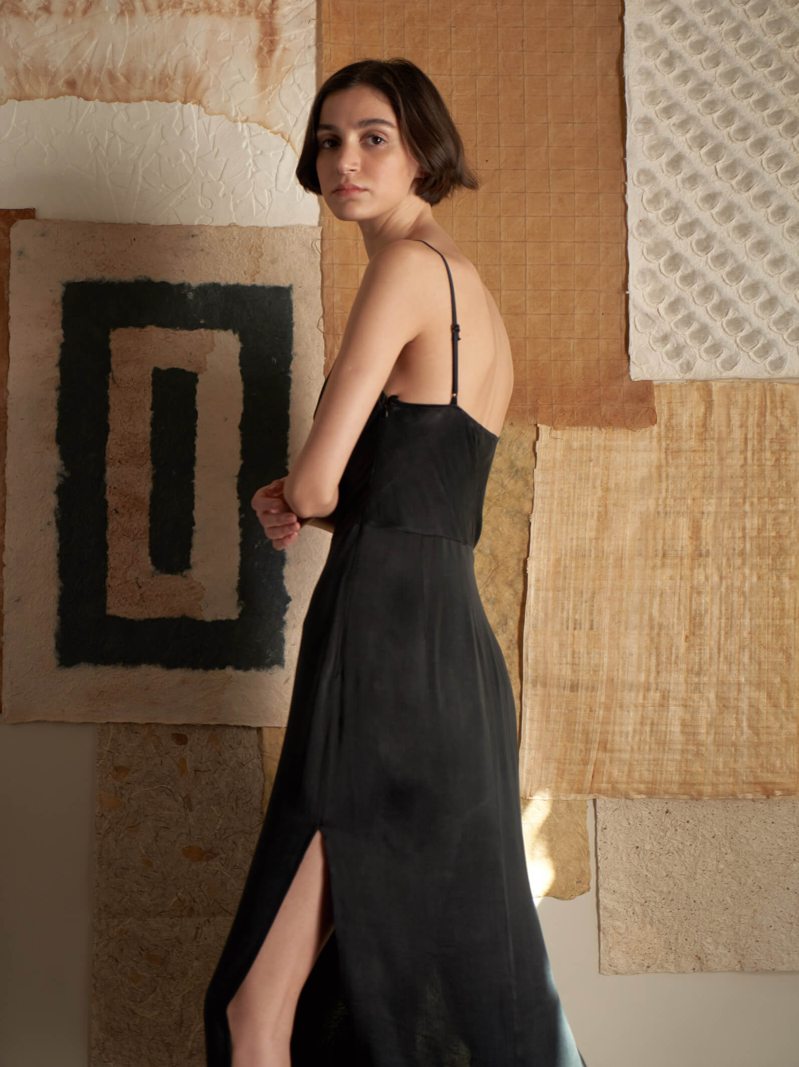 Midi Cowl Neck Dress A Hidden Bee Midi Cowl Neck Dress A Hidden Bee